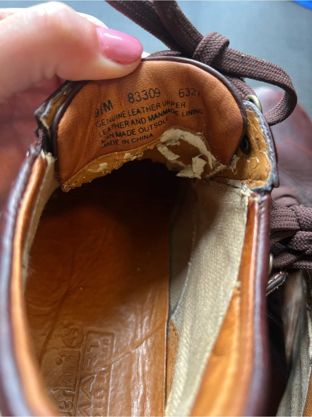 Men's Timberland Brown Leather Lace-Up Casual Shoes